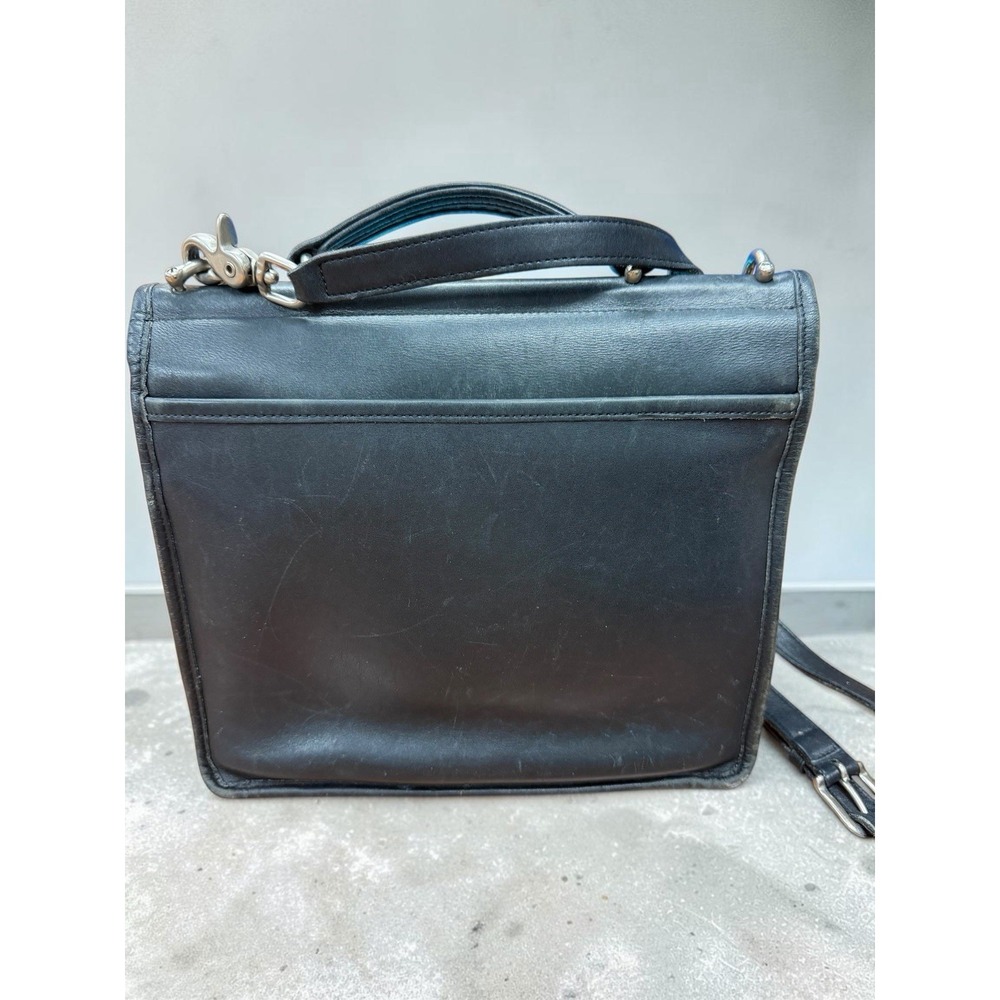 Vintage 1999 Coach Willis 9927 Black Glove Leather Nickel Crossbody Bag USA Era - Picture 6 of 16